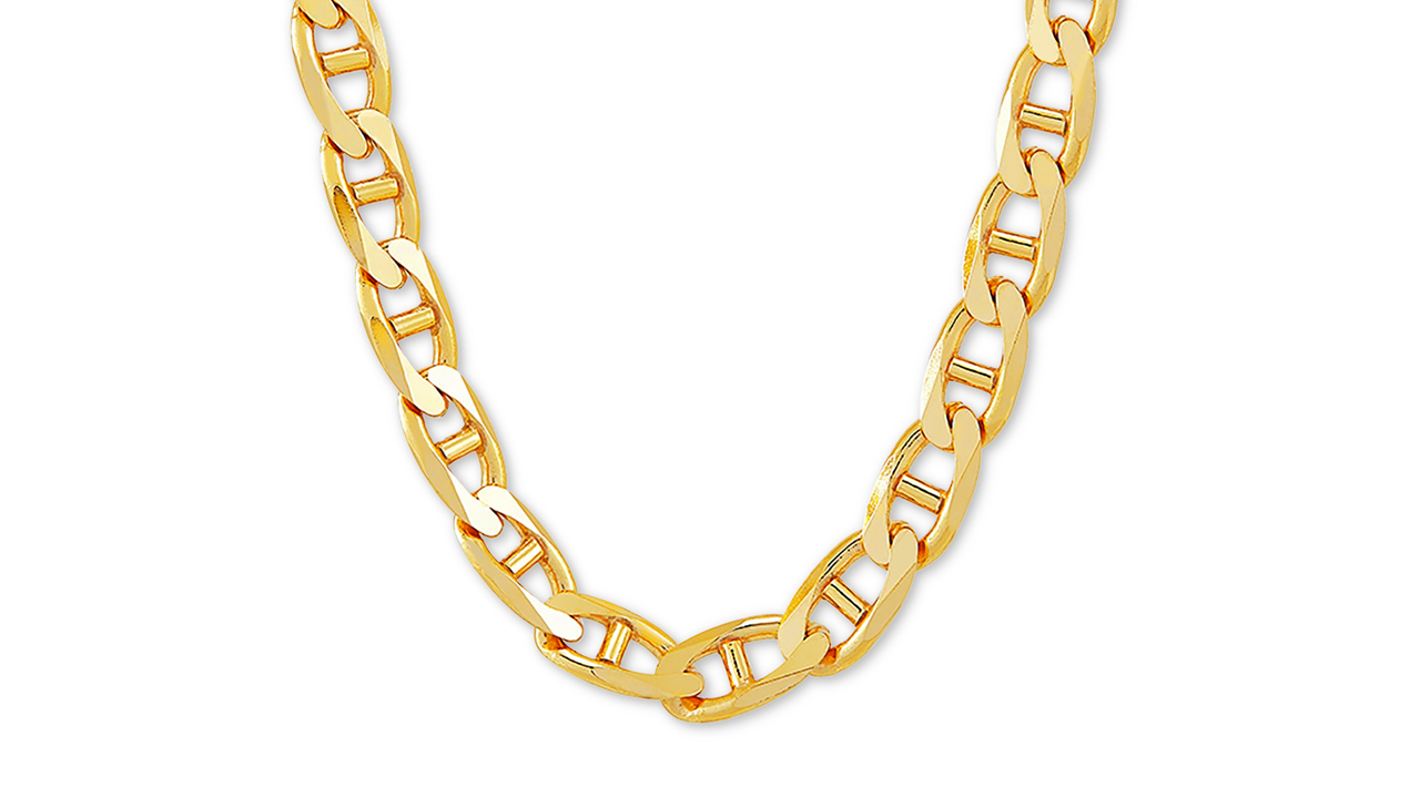 Macy's 22" Mariner Chain Necklace, 18k Gold-Plated Sterling Silver