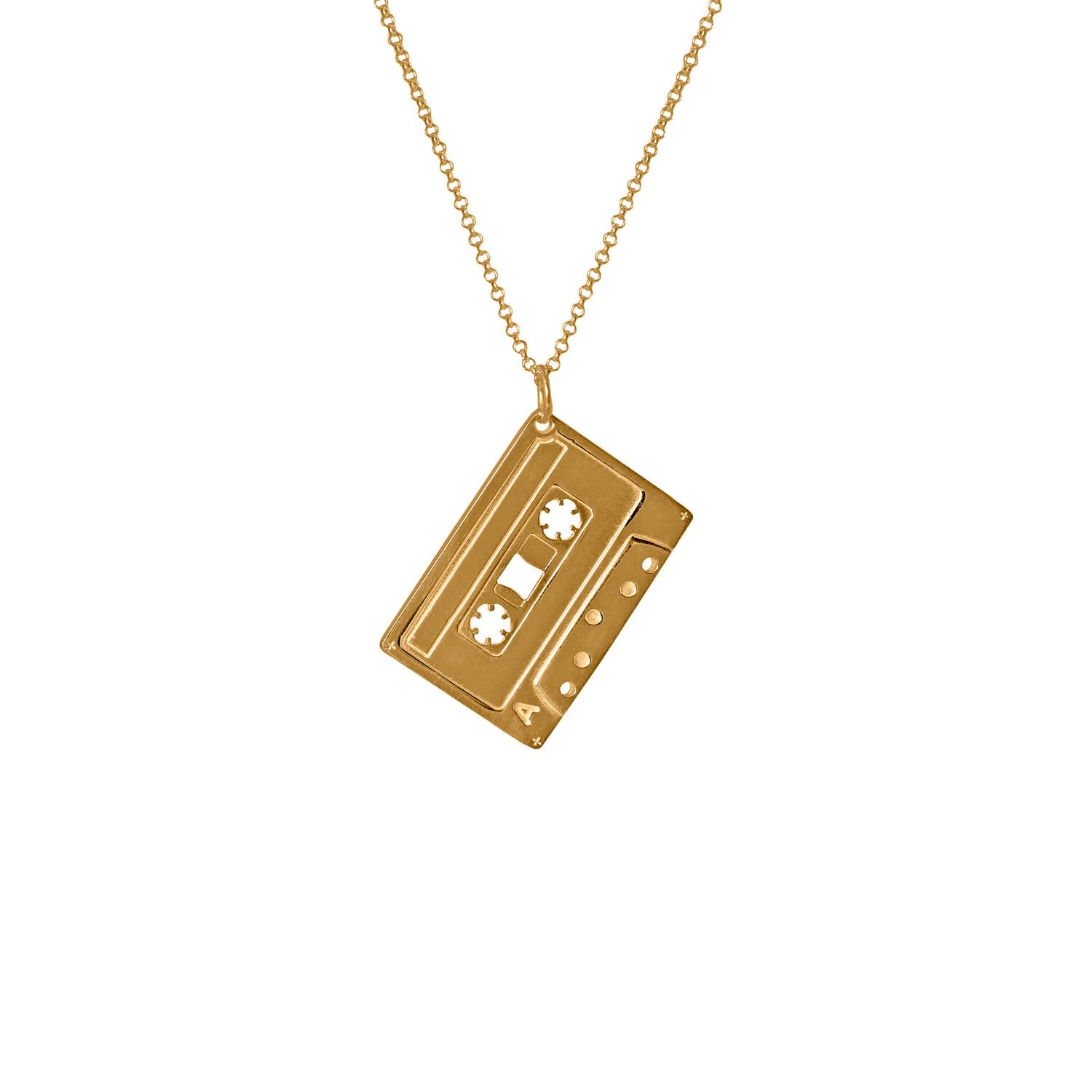 Edge Only Gold Mixtape Pendant Necklace