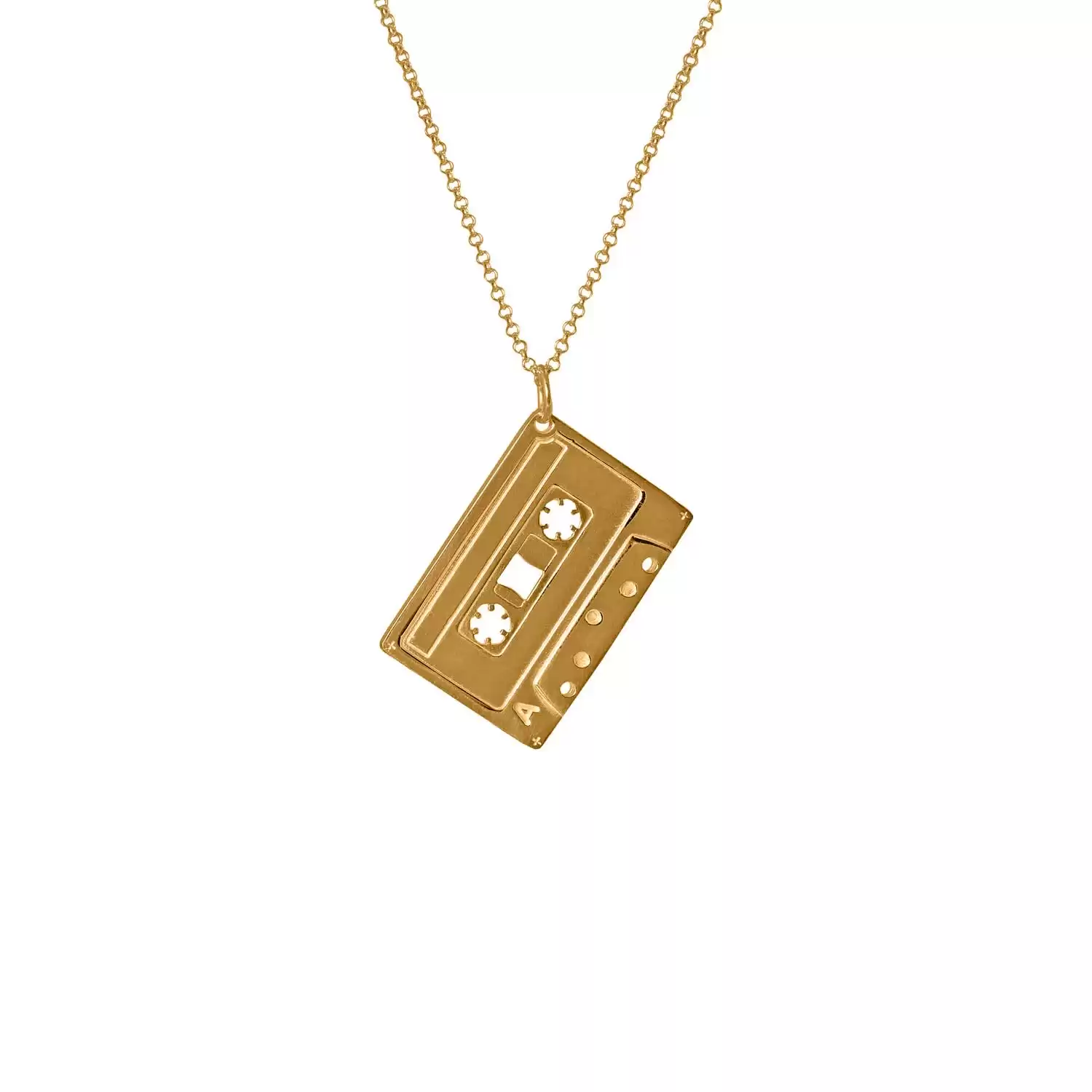 Edge Only Gold Mixtape Pendant Necklace