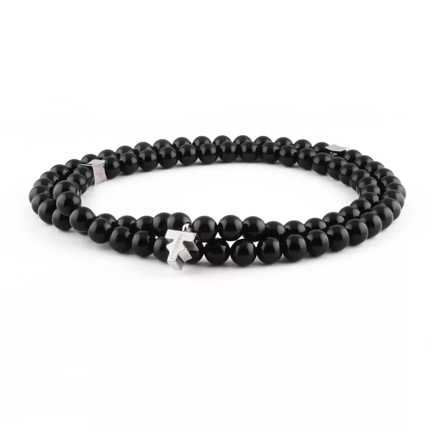 Tissuville Black Agate Bead Necklace