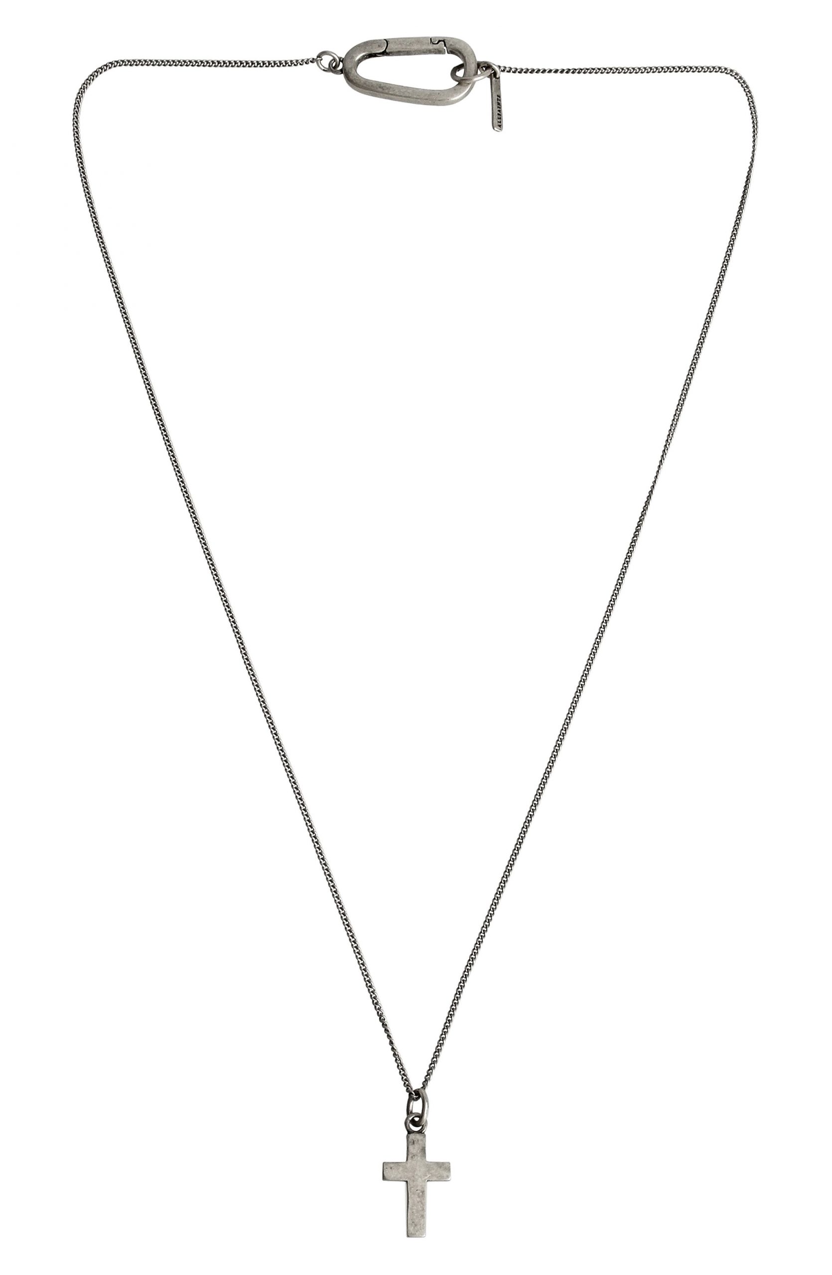 Allsaints Cross Pendant Necklace