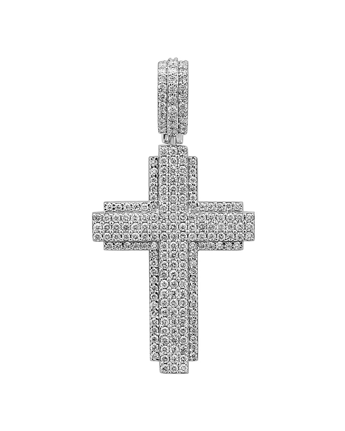 Bloomingdale's Diamond Cross Pendant in 14k White Gold