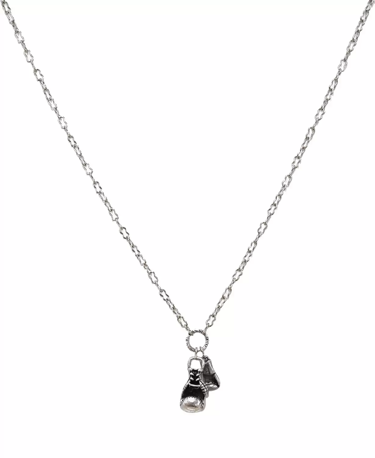 Mr. Ettika Ox Chain Necklace with Boxing Glove Charm
