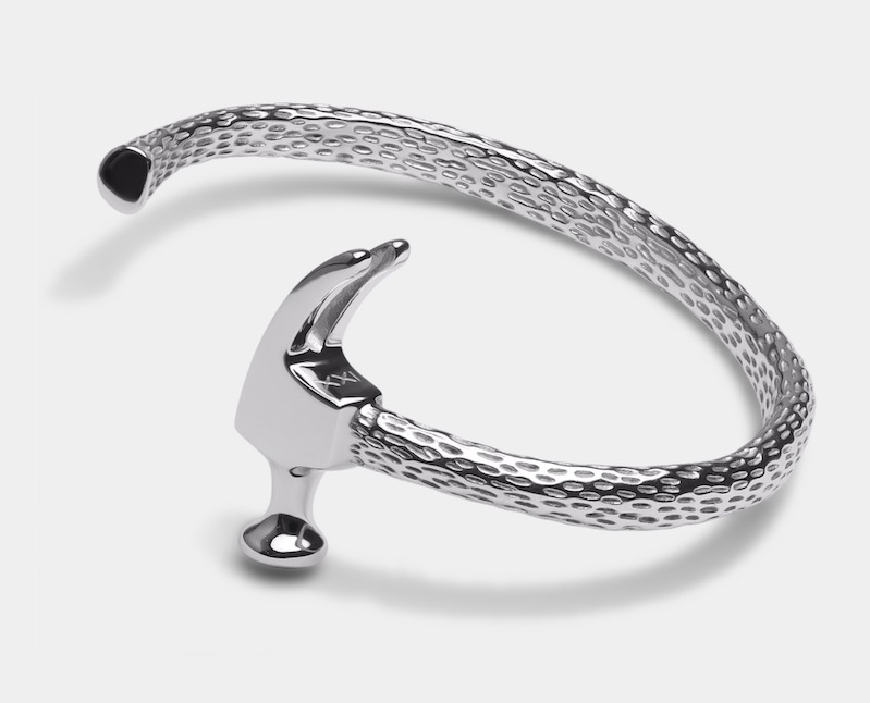 Elegatto Silver Hammer Cuff Bracelet