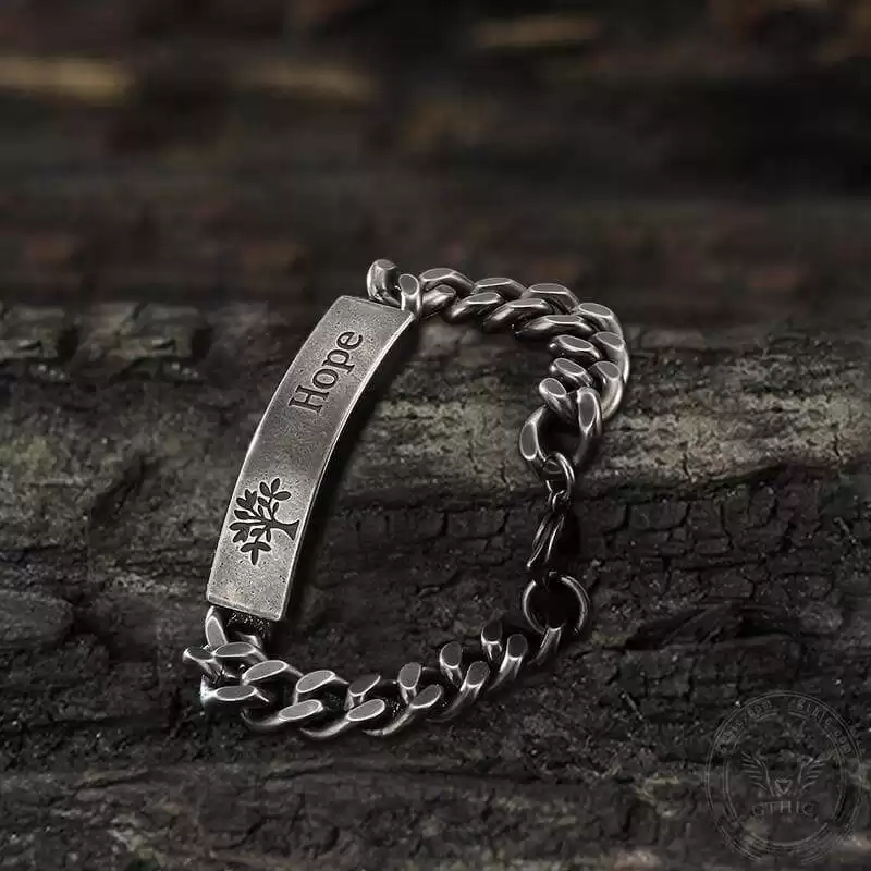 Gthic Tree Of Life Stainless Steel Bracelet