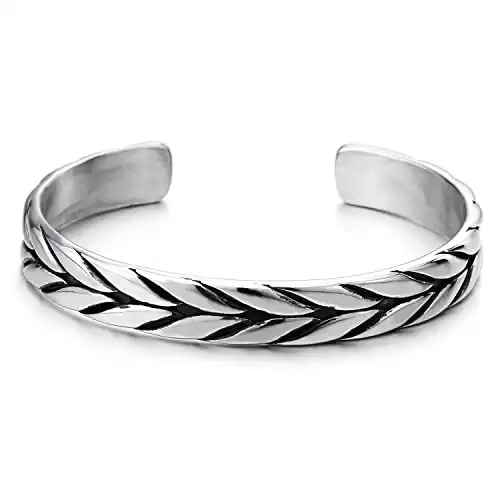 Stainless Steel Braided Cuff Bracelet