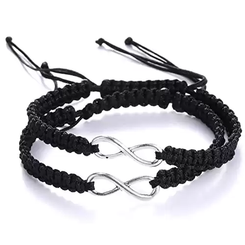 ECOLOG 2Pcs 8 Infinity Braided Bracelets
