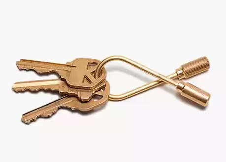 Craighill Closed Helix Brass Keyring